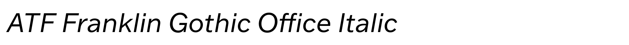 ATF Franklin Gothic Office Italic image